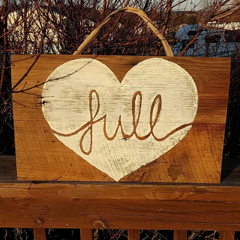 Handpainted Sign - Full Heart